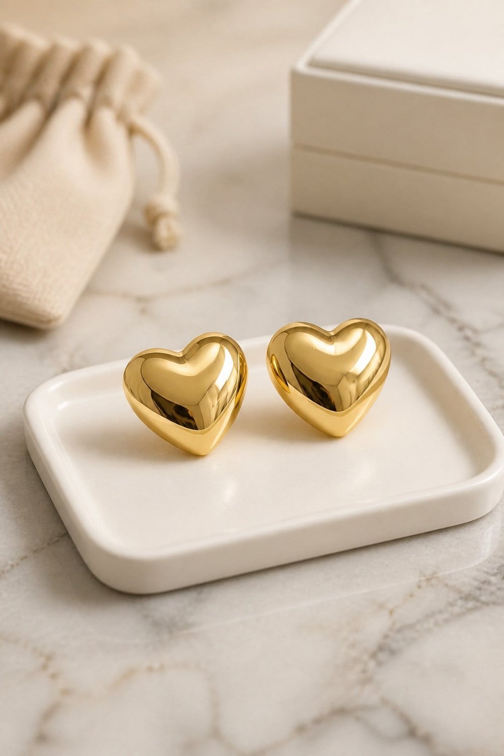 Vip 14K Gold Kalp Küpe