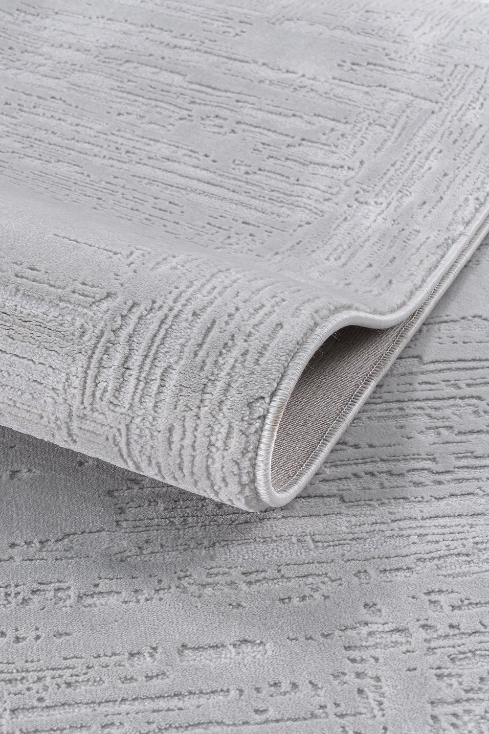 Gri 7102 Modern Desen Doğal Taban Saçaklı Salon Koridor Mutfak Çocuk Oturma Odası Halısı Yolluk