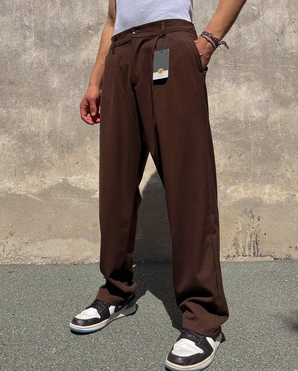 Kahverengi Kumaş Baggy