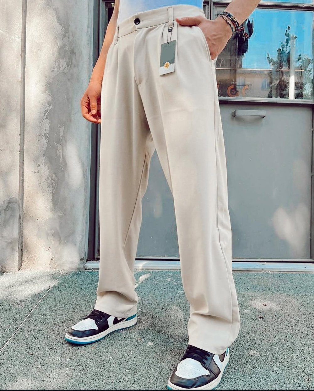 Krem Kumaş Baggy