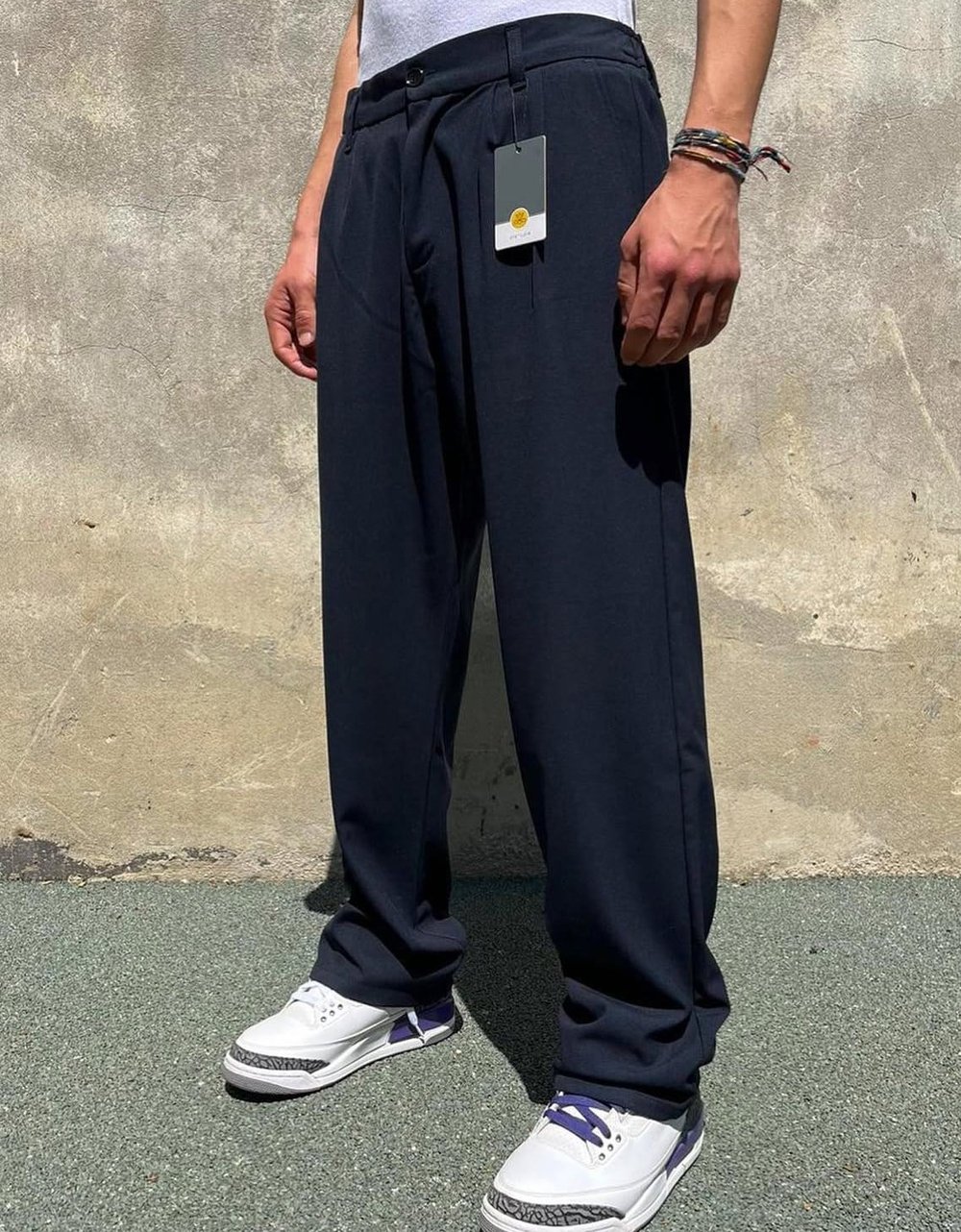 Lacivert Kumaş Baggy