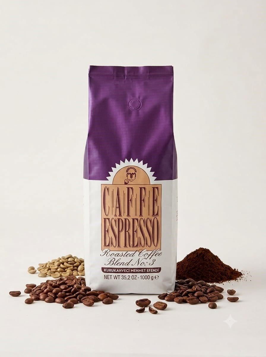 Kurukahveci Mehmet Efendi Espresso No.3 Çekirdek Kahve 1000 g