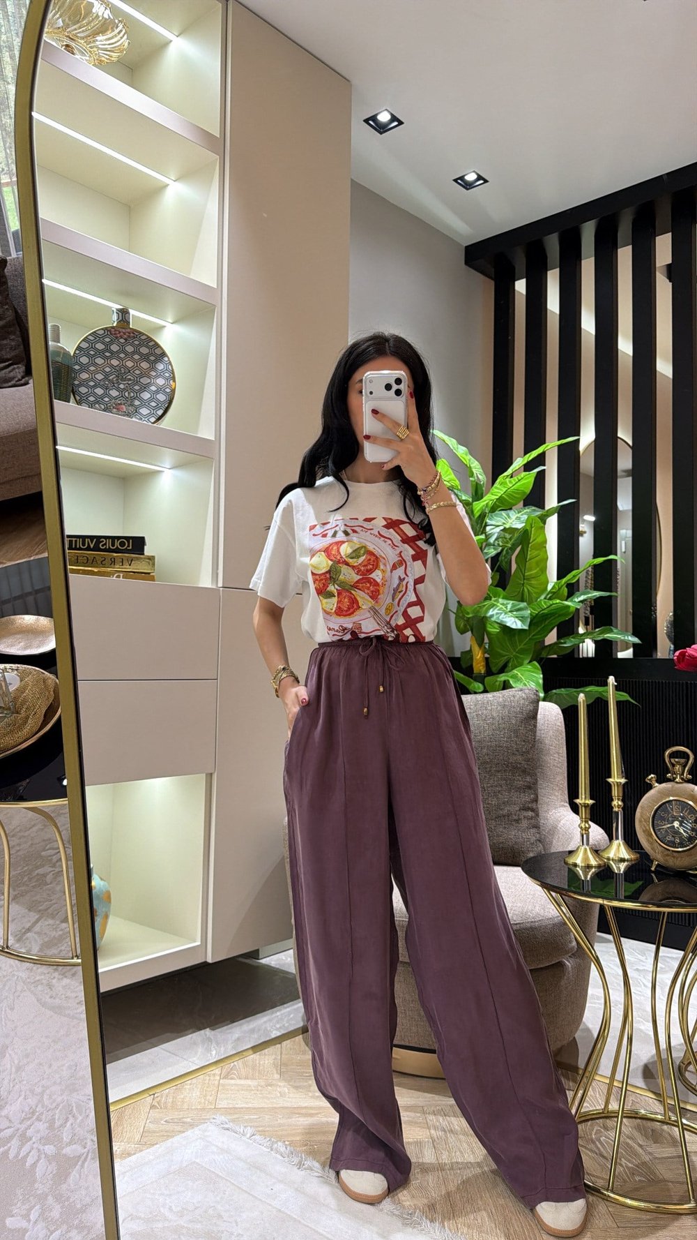 LASTİKLİ TENSEL PANTOLON PEMBE