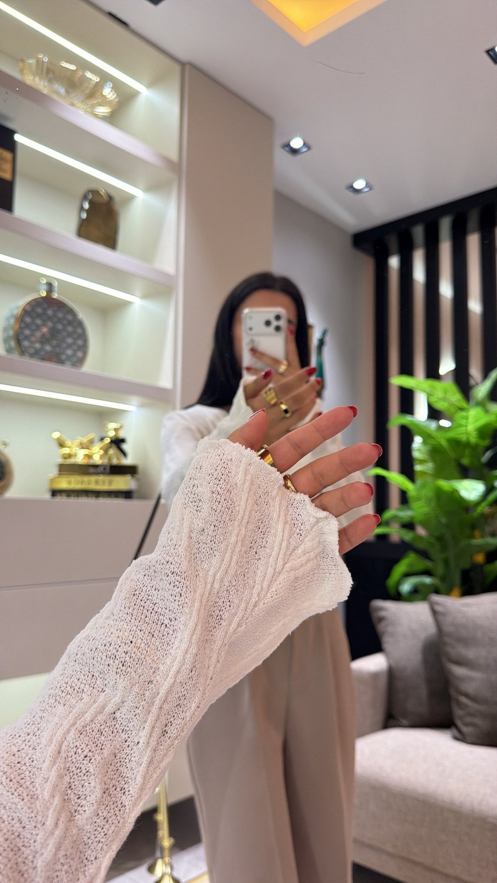 ÖRME DETAYLI TRİKO BLUZ