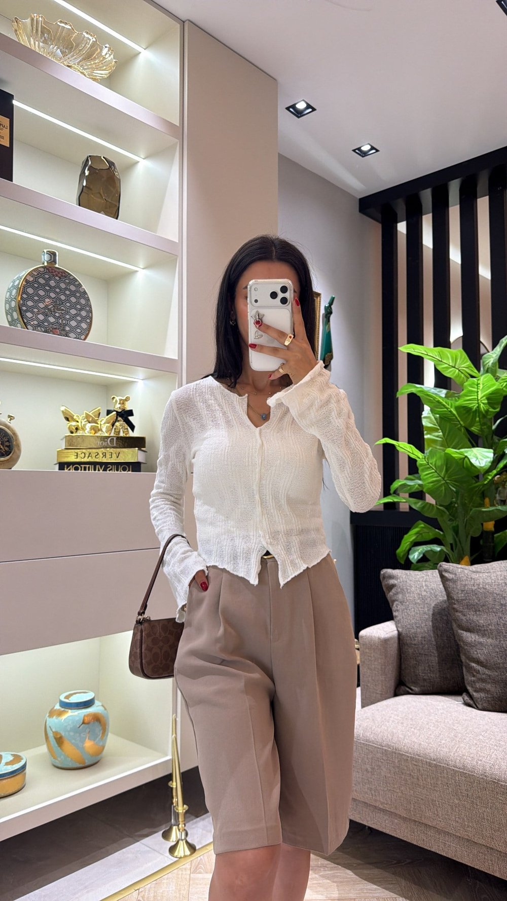 ÖRME DETAYLI TRİKO BLUZ