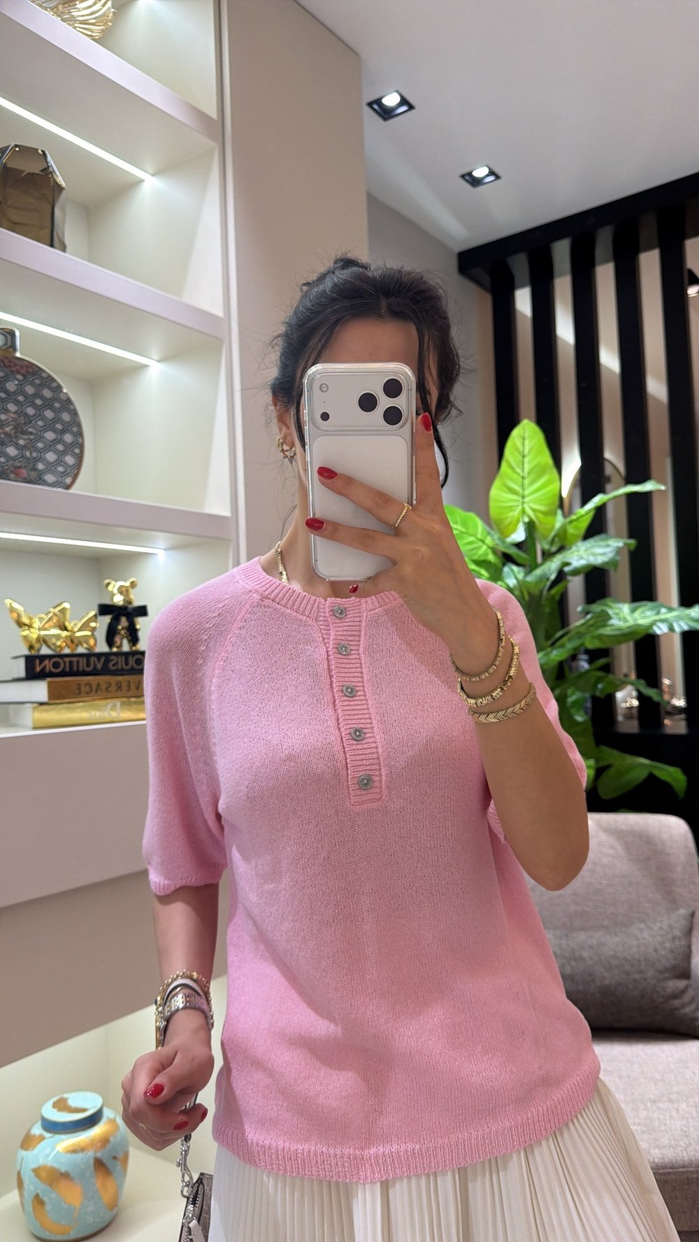 SİMİT YAKA PEMBE BLUZ