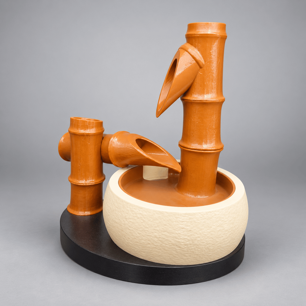 Bambu Tasarımlı Kablolu 3D PLA Dekoratif Şelale
