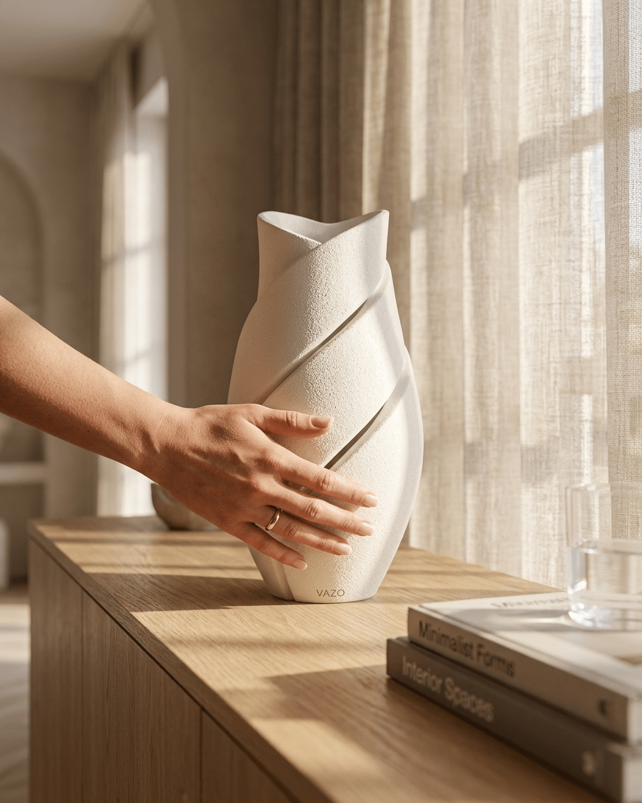 Momento Aura Burgu Tasarımlı 3D Dekoratif Vazo