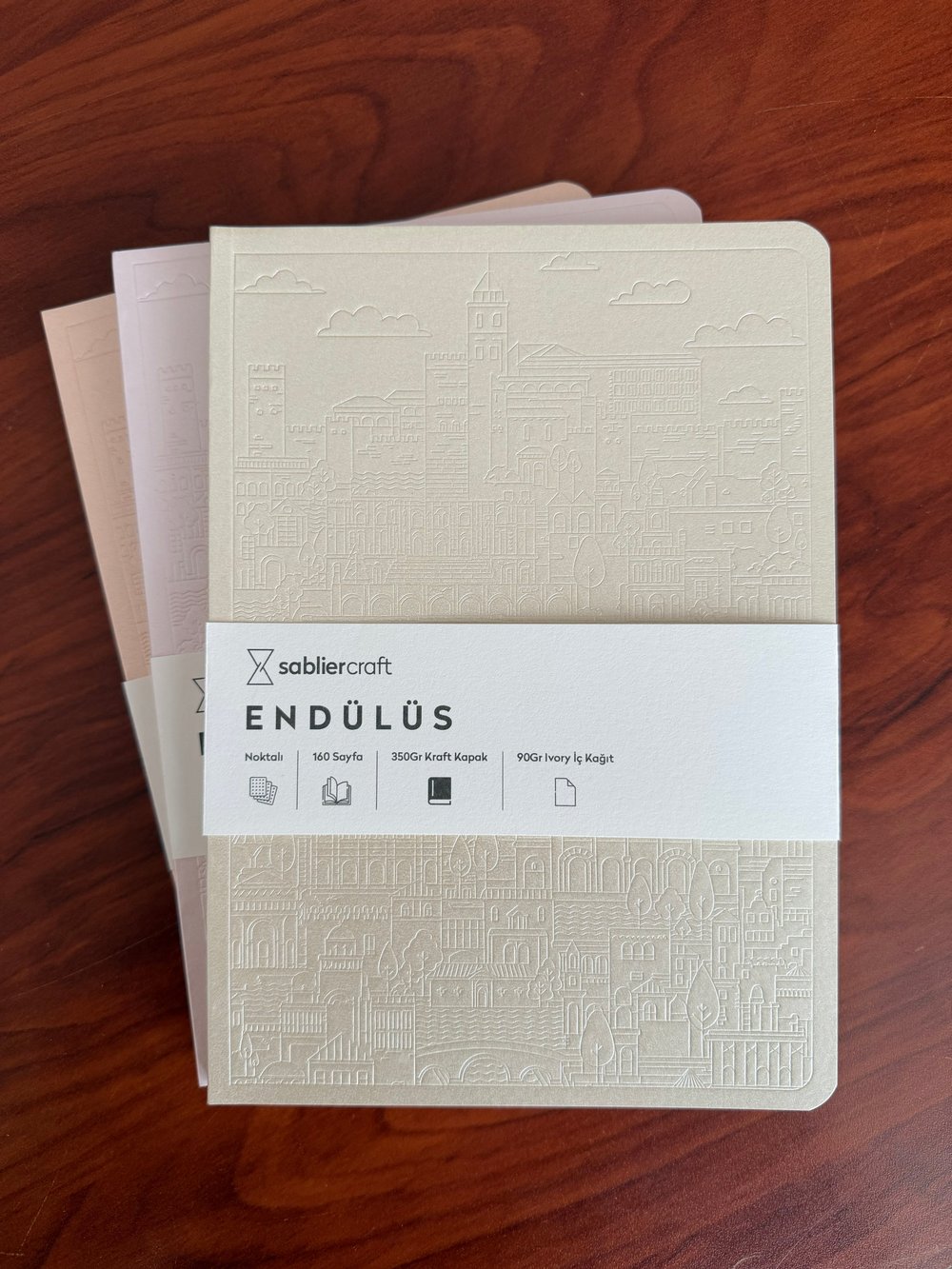 Endülüs Defter - Metalik Krem