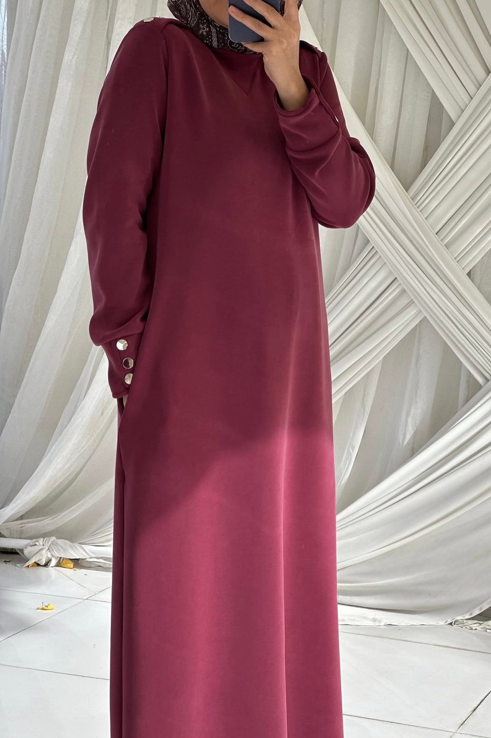 2801 Oysho Elbise | Bordo