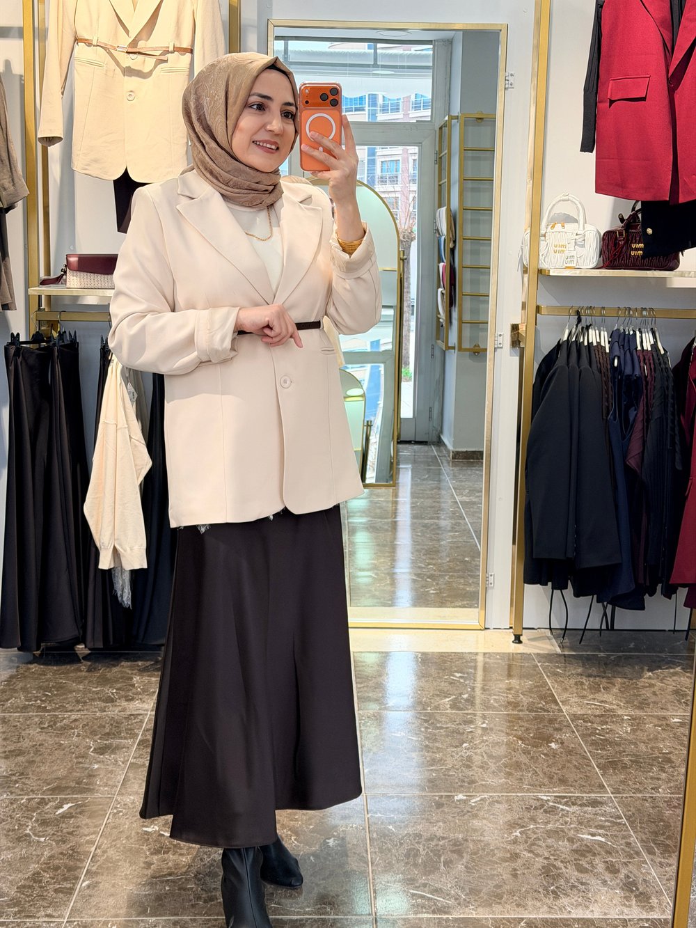 4471 Saten Etek | Kahverengi