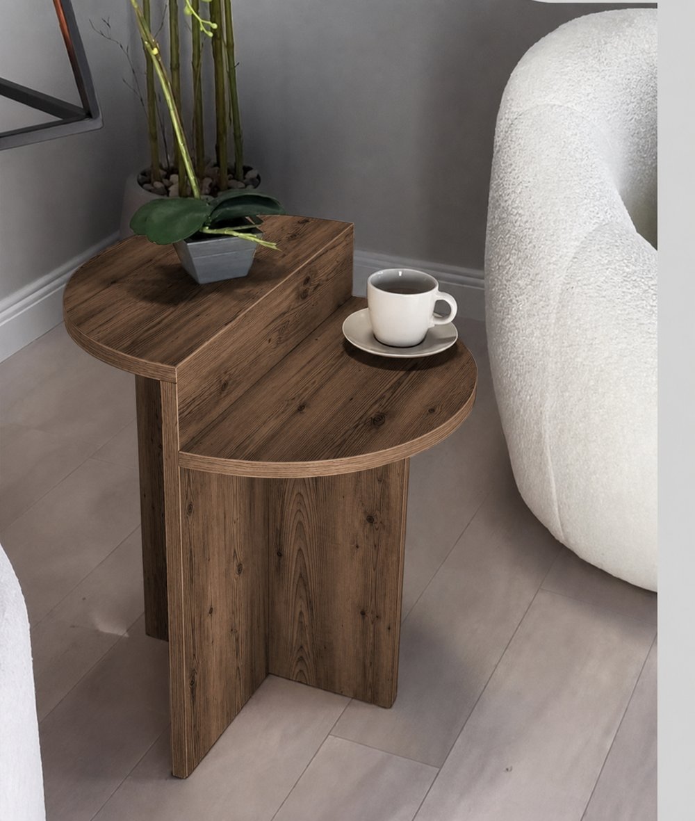 Luna Yan Sehpa Oval Hatlı 
