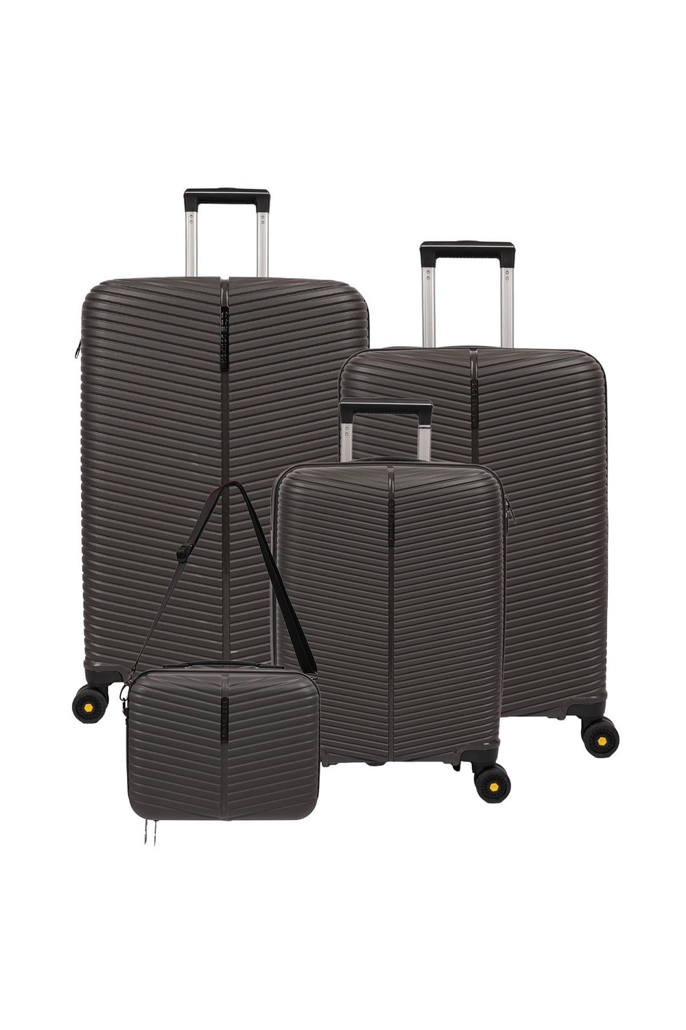 5224 BÜYÜK+ORTA+KABİN+MAKYAJ 4'LÜ TRAVEL VALİZ SETİ