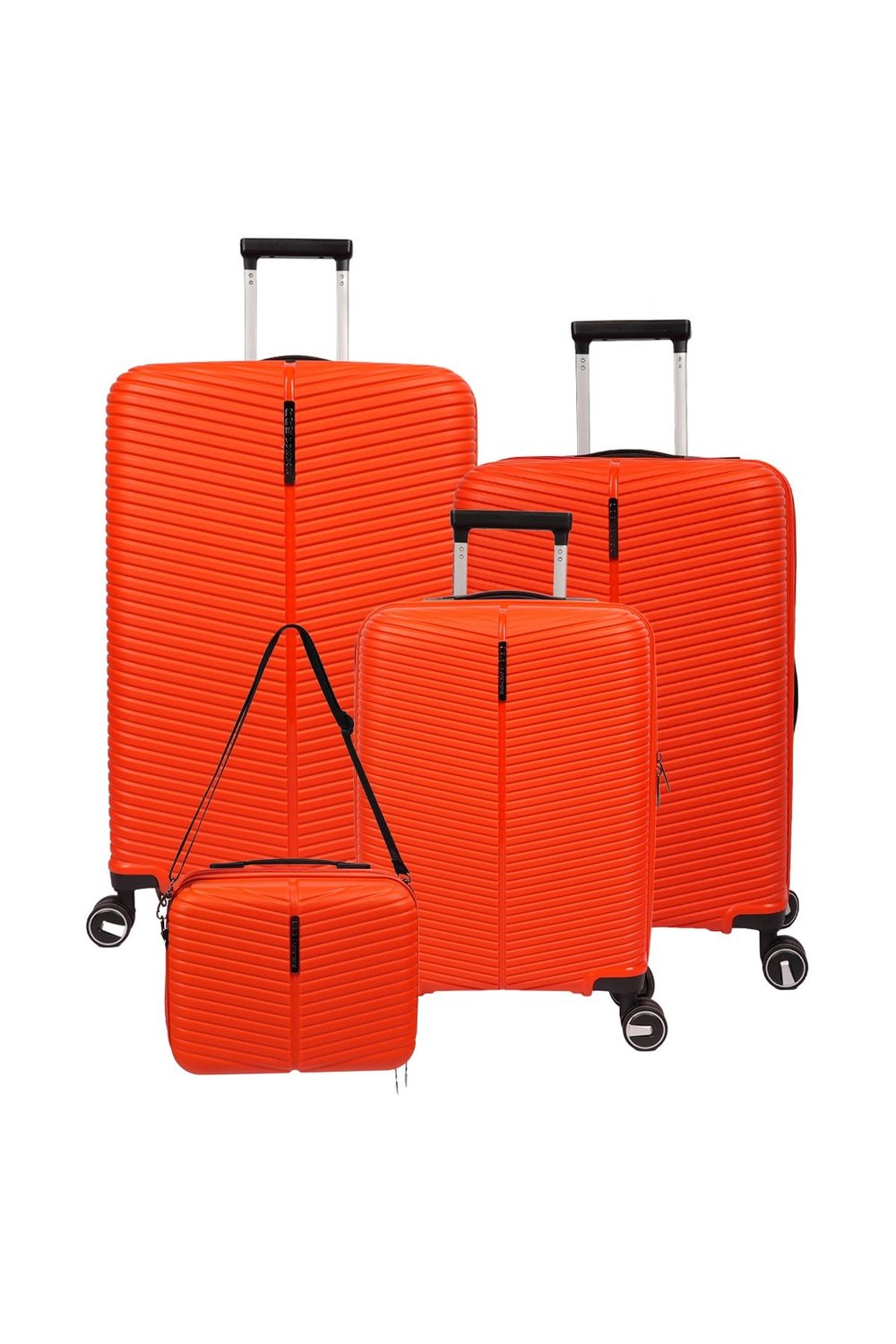 5224 BÜYÜK+ORTA+KABİN+MAKYAJ 4'LÜ TRAVEL VALİZ SETİ