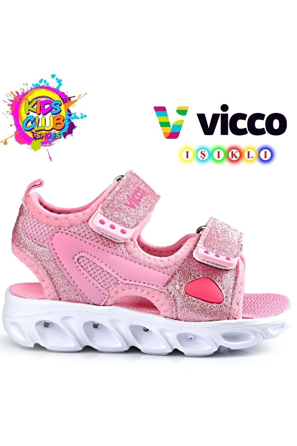Roy Işıklı Ortopedik Çocuk Sandalet PEMBE