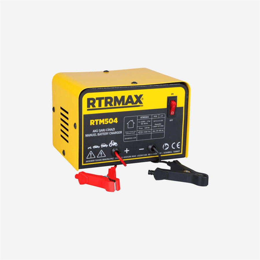 AKÜ ŞARJ CİHAZI 8A, 12V. 20-105 Ah RTRMAX