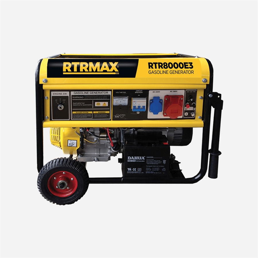BENZİNLİ JENERATÖR 8.1/7.5 KVA MARŞLI TRİFAZE RTRMAX