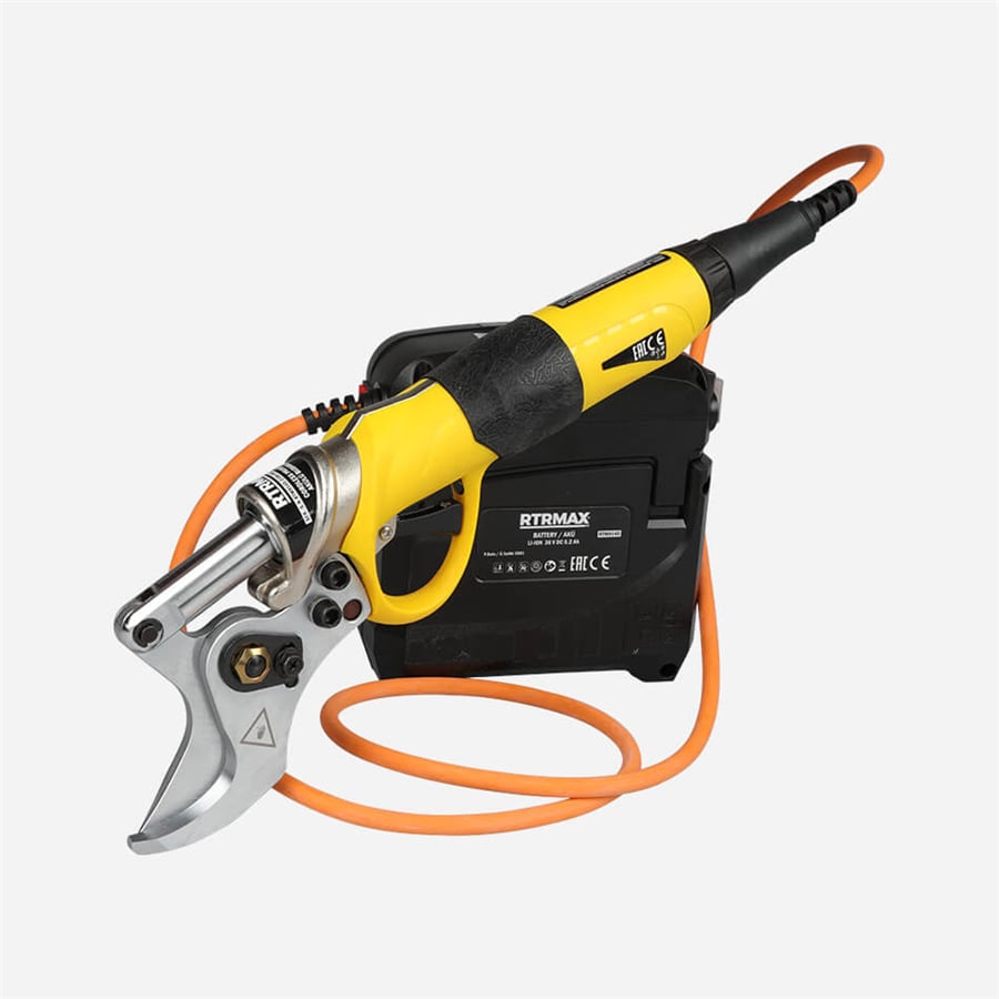KÖMÜRSÜZ AKÜLÜ PROFESYONEL BUDAMA MAKASI 45MM 36V 5.2Ah RTRMAX