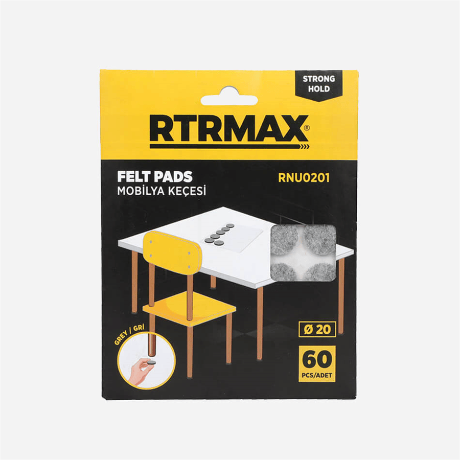 MOBİLYA ALTI KEÇESİ GRİ 20 MM RTRMAX