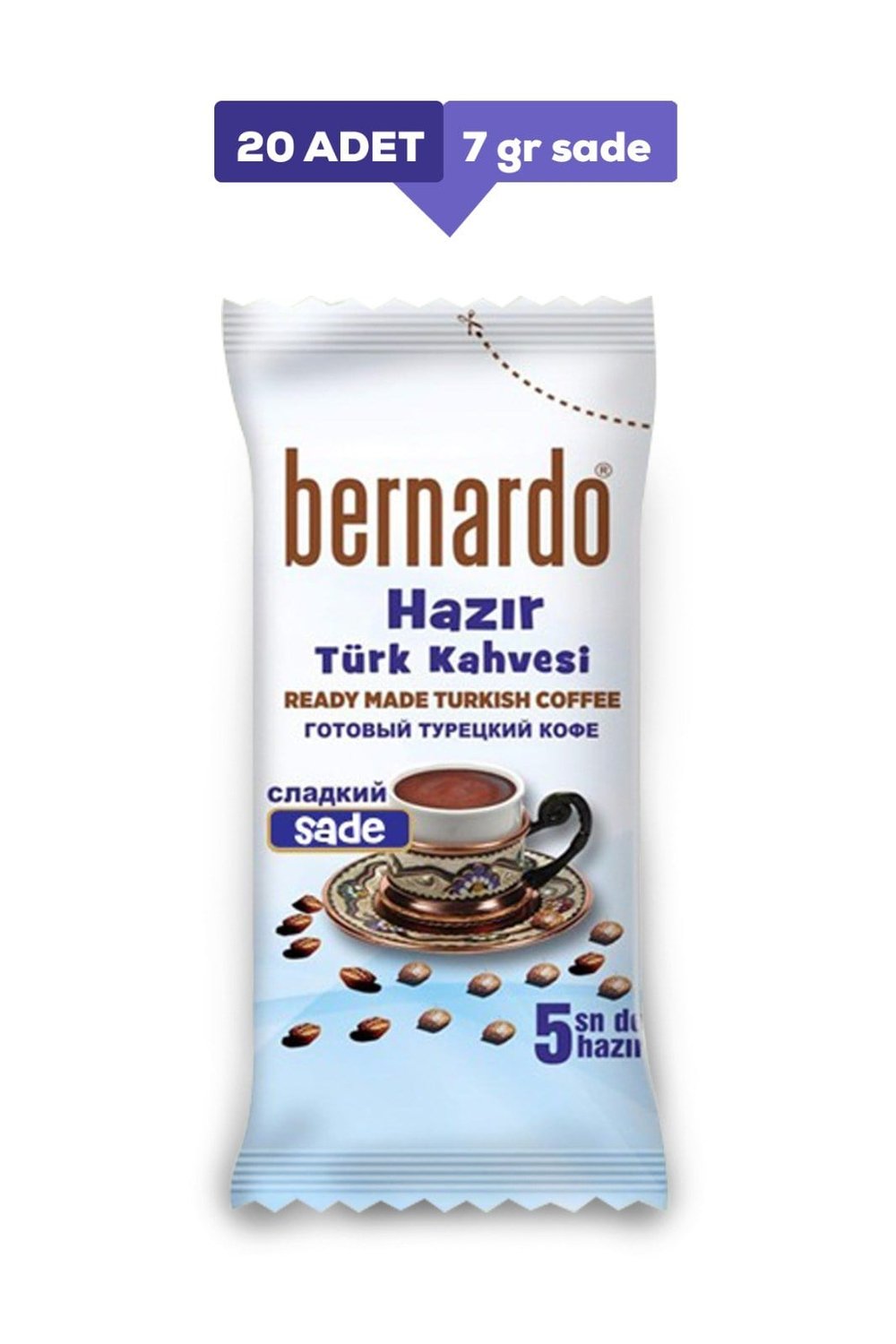 Bernardo 20'li Hazır Türk Kahvesi - Sade