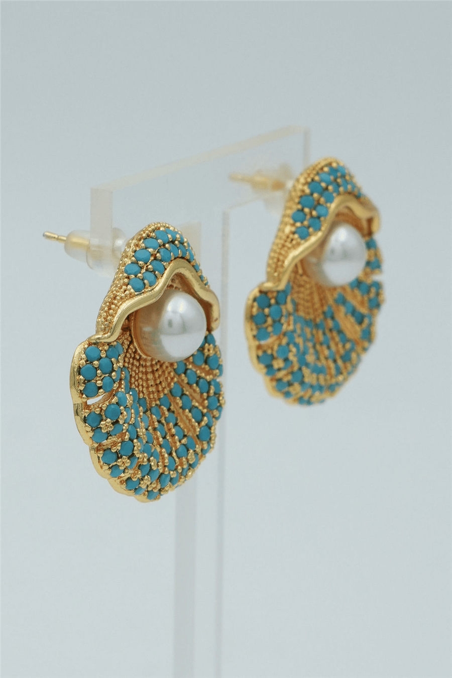 Özgün Tasarımlı  Premium Küpe Gold