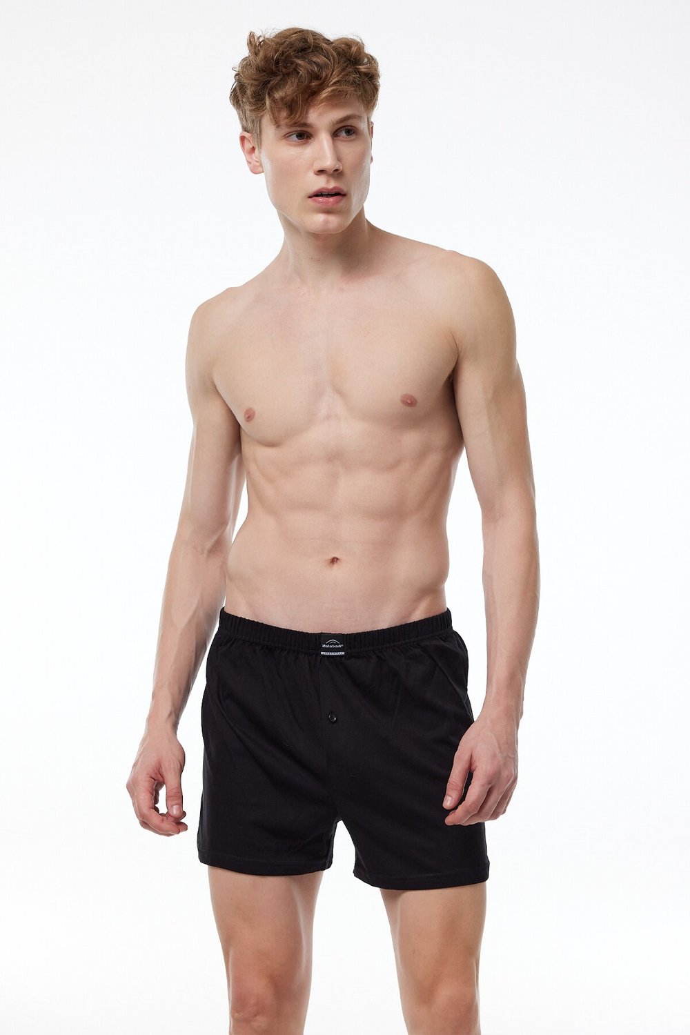 Erkek Siyah 2 Li Paket Geniş Kalıp %100 Pamuk Boxer 024