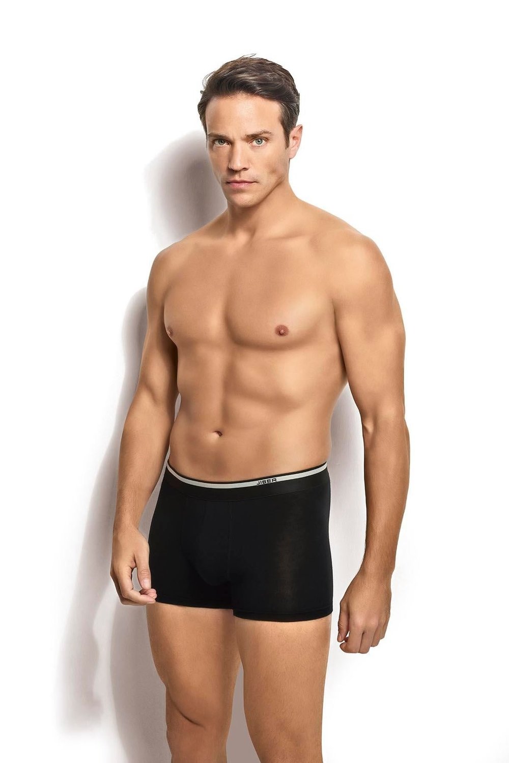 Erkek Mikromodal 3'lü Siyah-Lacivert-Füme Boxer 243