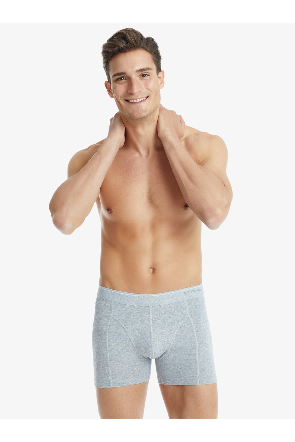 Erkek Pamuk Elastan Boxer Tender Cotton 9233 - Gri Melanj