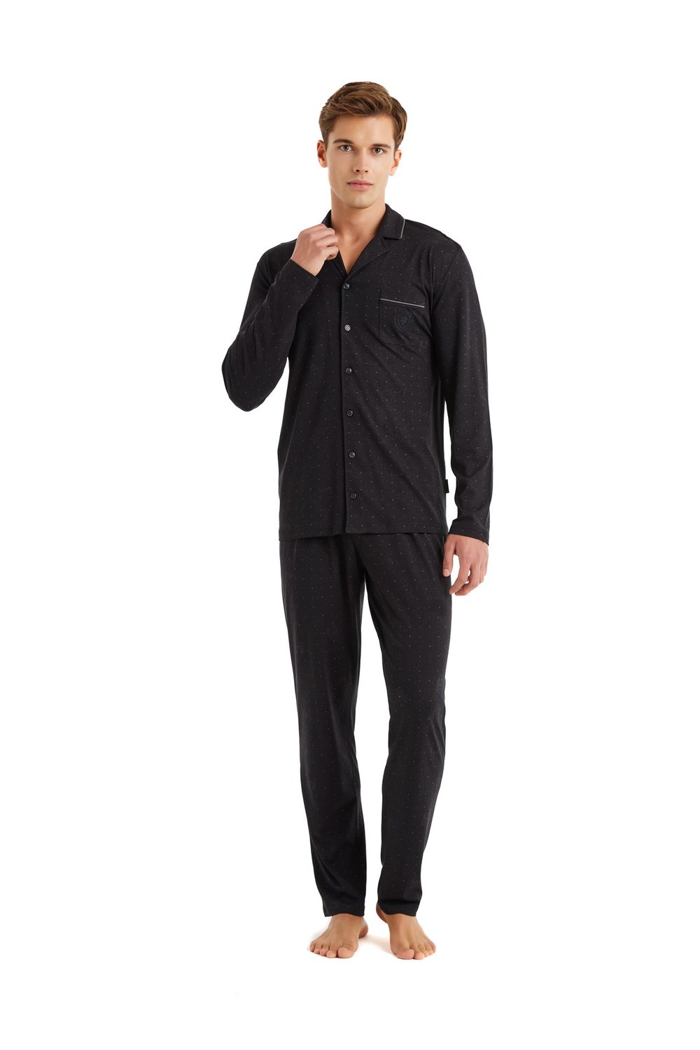 Erkek Pijama Takımı 40571 - Siyah