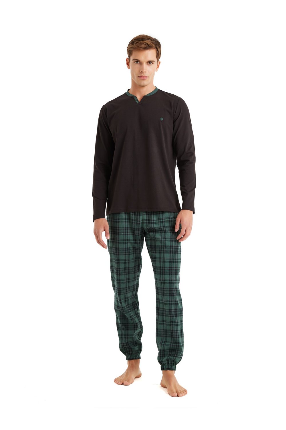 Erkek Pijama Takımı 40586 - Siyah