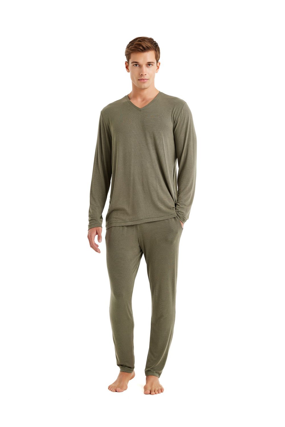 Erkek Pijama Takımı 40635 - Yeşil