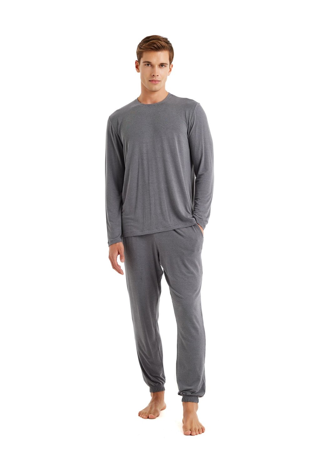 Erkek Pijama Takımı 40636 - Gri