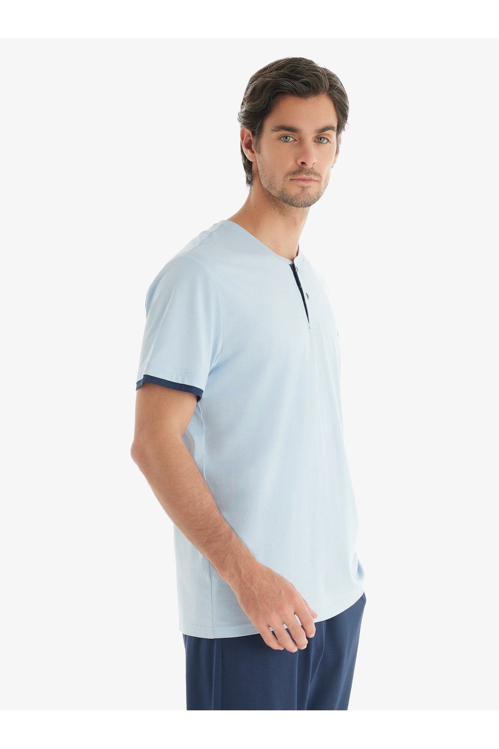 Erkek Pijama Takımı 40710 - Mavi