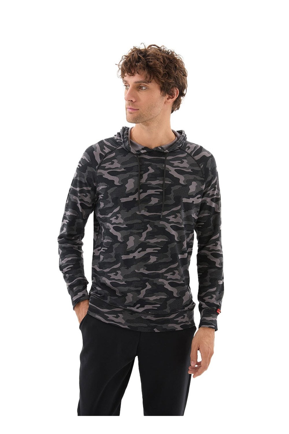Erkek Termal Sweatshirt 2. Seviye 7579 - Gri Baskılı