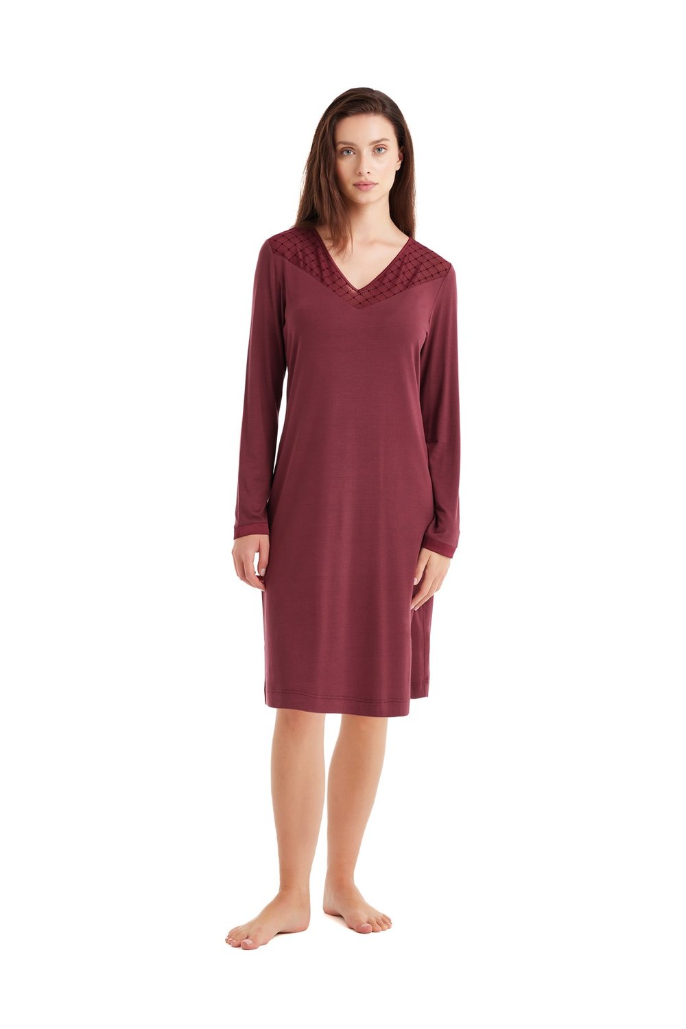 Kadın Gecelik 51605 - Bordo