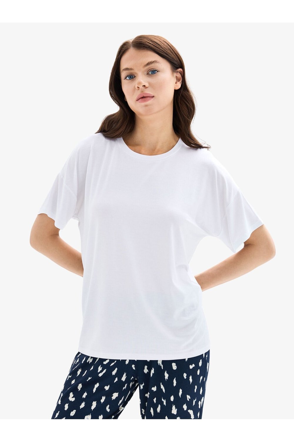 Kadın Pijama Takımı 52077 - Beyaz
