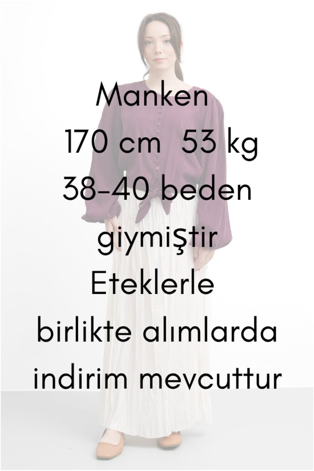 Molly Nelly Kadın Bağlamalı Balon Kol Gömlek