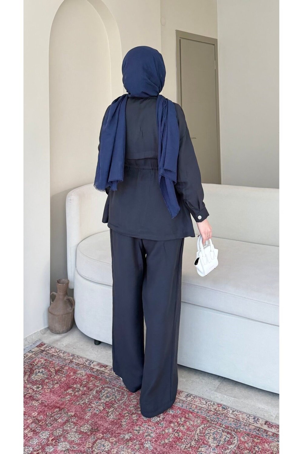 Molly Nelly Kadın Beli Bağcıklı Pantolon Takım