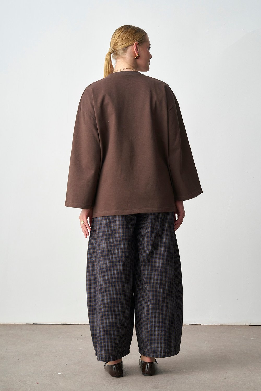Molly Nelly Kadın Geniş Kol Basic Body Sweat