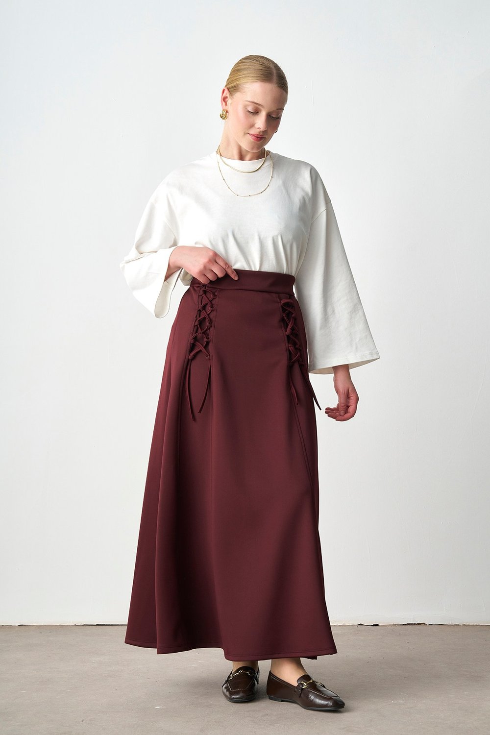Molly Nelly Kadın Geniş Kol Basic Body Sweat