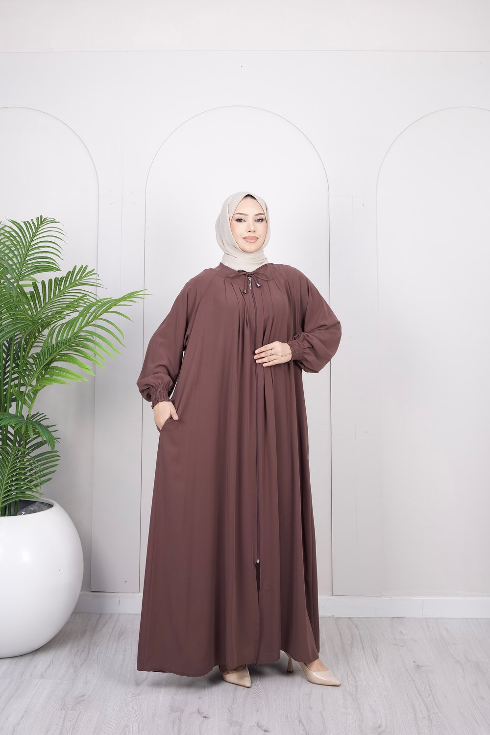 Dökümlü Basic Ferace | Vizon