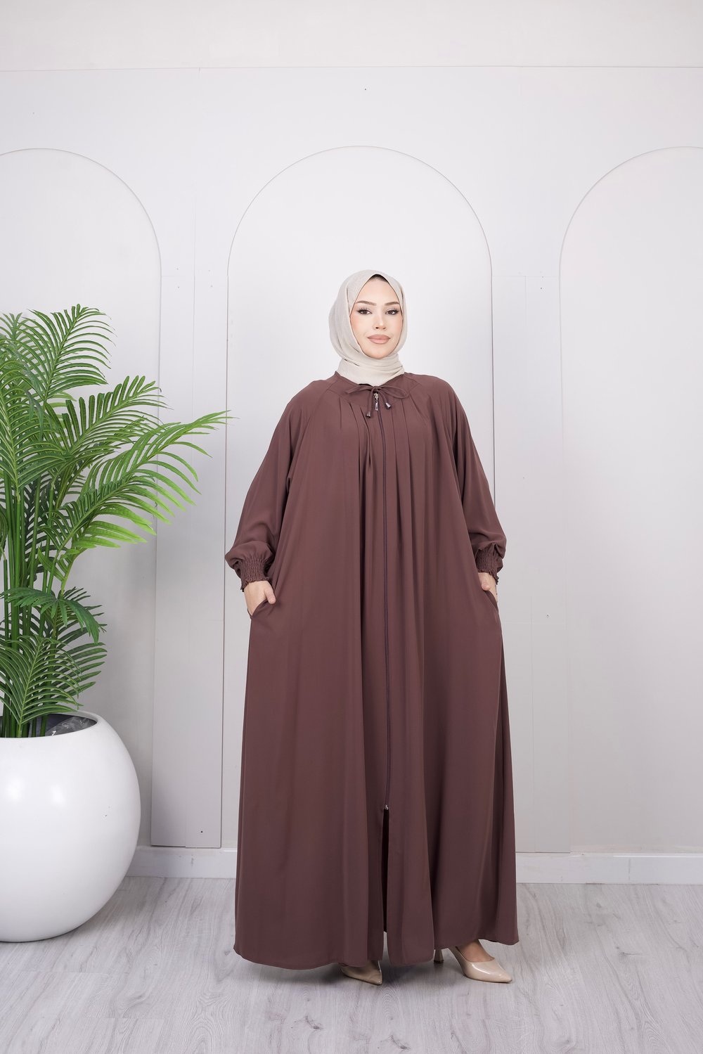 Dökümlü Basic Ferace | Vizon
