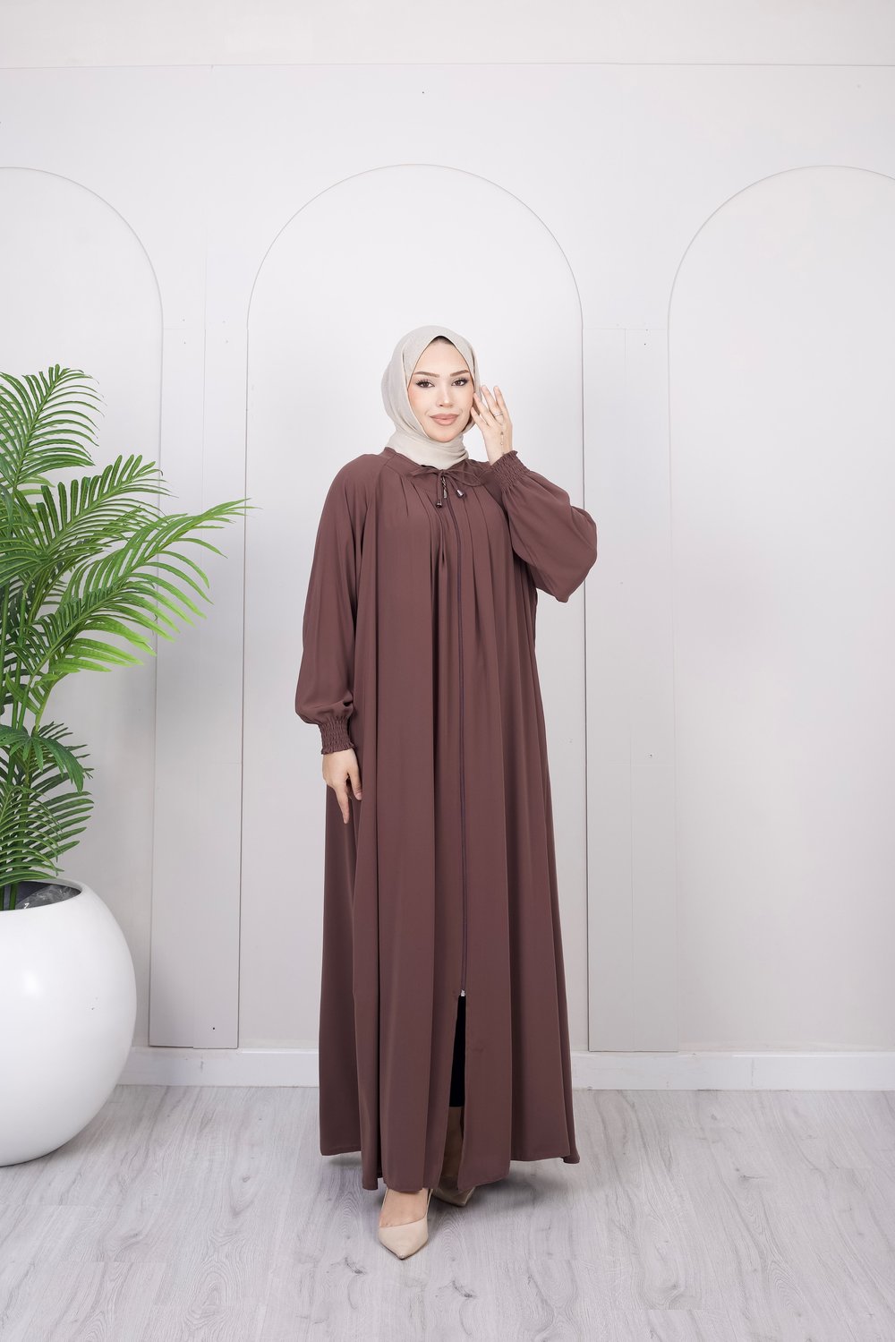 Dökümlü Basic Ferace | Vizon