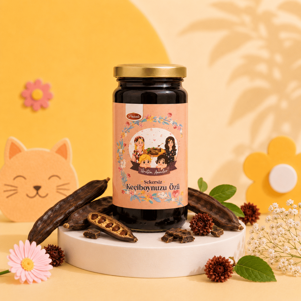 Şekersiz Keçiboynuzu Özü 250 ml (PESTİSİT ANALİZLİ,KORUYUCU IÇERMEZ)