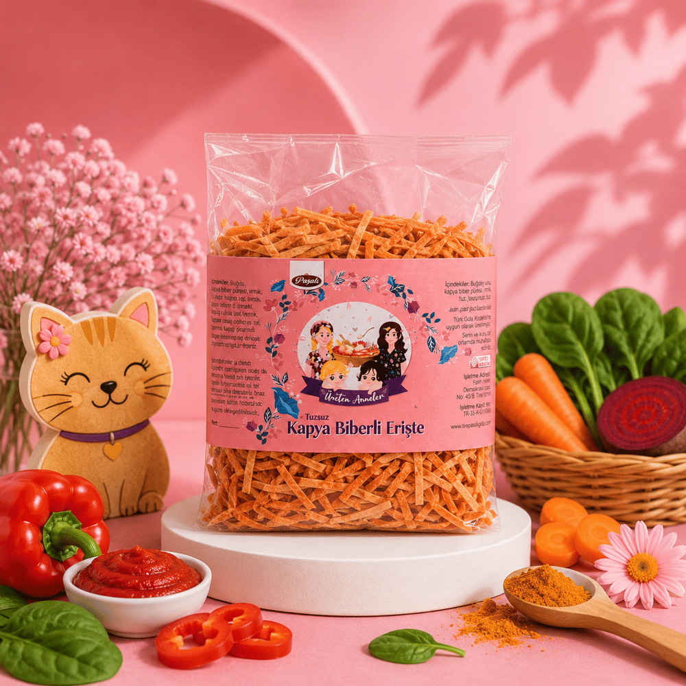 Tuzsuz Kapya Biberli Erişte 1 Kg