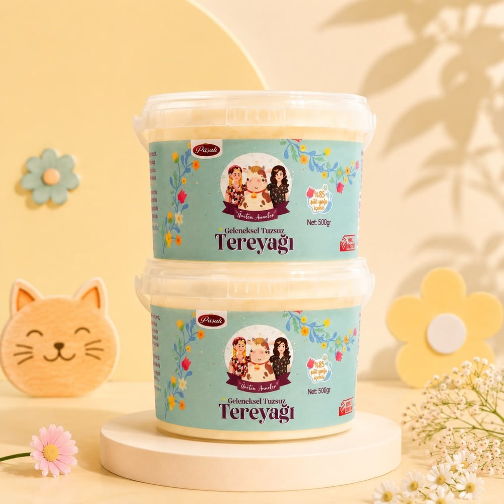 Tuzsuz Pastörize Yayık Tereyağı 1000 gr