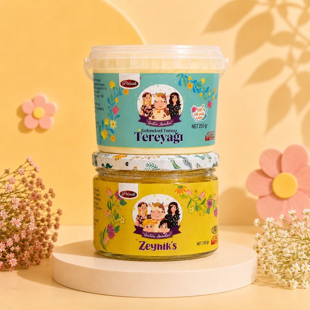 ZEYMİK's(Tuzsuz Zeytinyağlı Lor) Ve Tuzsuz Tereyağ Ikili Paket
