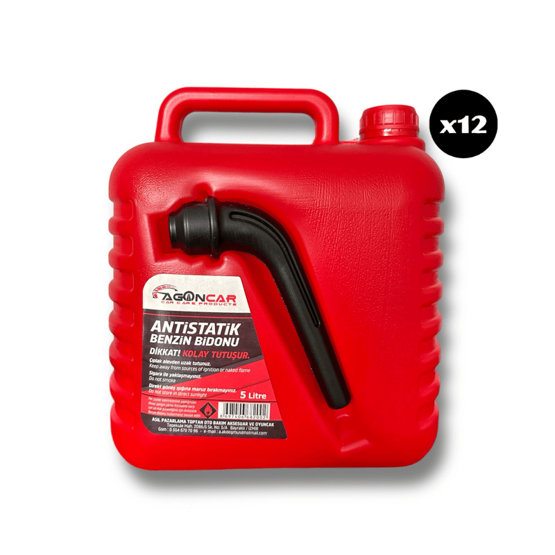 AGONCAR BENZİN BİDONU 5 LT 12'li