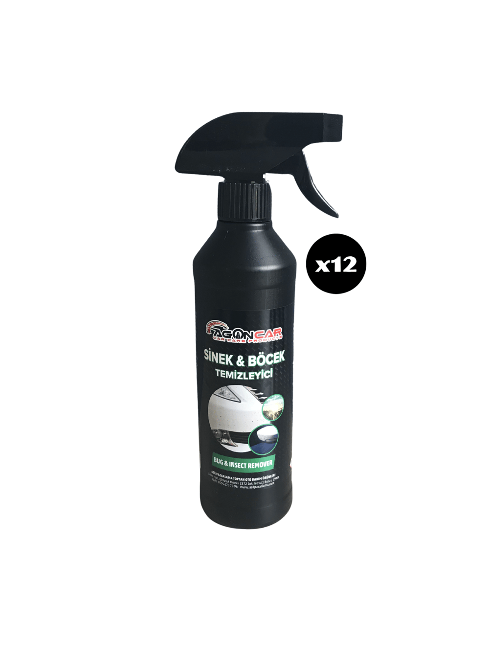 AGONCAR SİNEK&BÖCEK TEMİZLEYİCİ 500ML 12'li