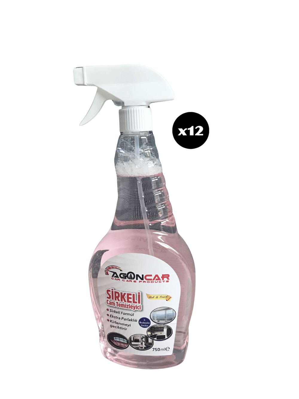 AGONCAR SİRKELİ CAM TEMİZLEYİCİ 750 ML 12'li
